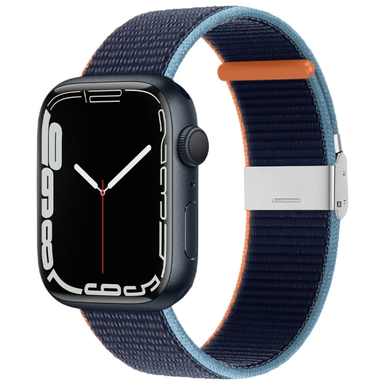 Metal Buckle Nylon Strap, For Apple Watch Series 8&7 41mm / SE 2&6&SE&5&4 40mm / 3&2&1 38mm, For Apple Watch Ultra 49mm / Series 8&7 45mm / SE 2&6&SE&5&4 44mm / 3&2&1 42mm