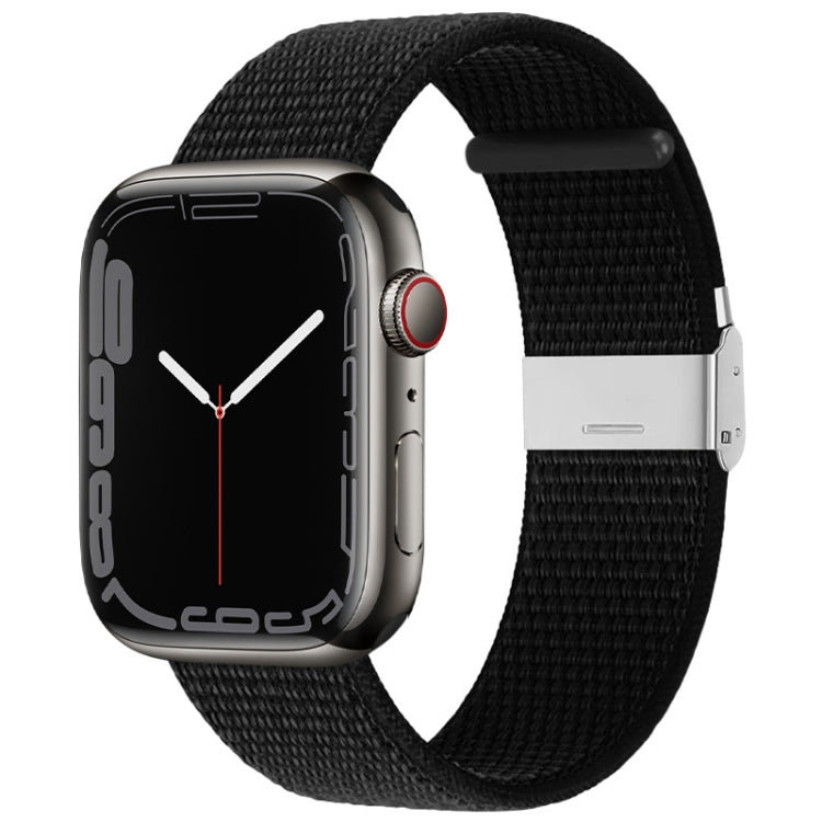 Metal Buckle Nylon Strap, For Apple Watch Series 8&7 41mm / SE 2&6&SE&5&4 40mm / 3&2&1 38mm, For Apple Watch Ultra 49mm / Series 8&7 45mm / SE 2&6&SE&5&4 44mm / 3&2&1 42mm