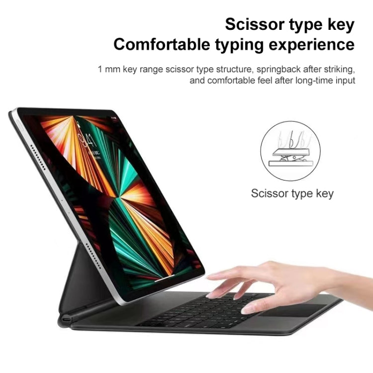 Étui en cuir avec clavier Bluetooth et pavé tactile, pour iPad Air 5/4 10,9 pouces, iPad Pro 11 pouces (2021/2020/2018), iPad Pro 12,9 pouces (2021/2020/2018)