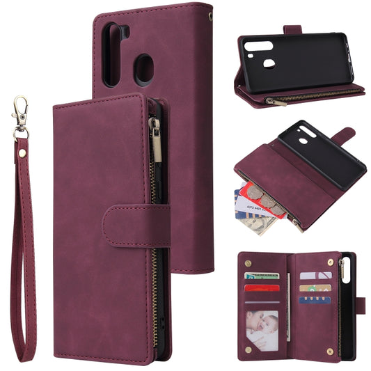 Premium leather flip case for Samsung Galaxy A21 A41 A70S Note10 with card slots and stand
