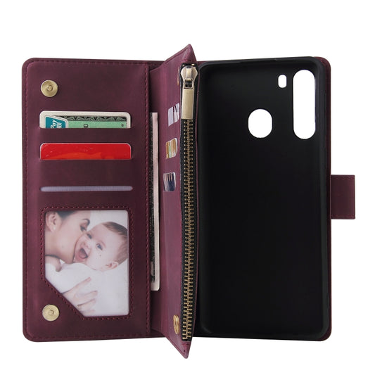 Samsung Galaxy A70S protective case with horizontal flip design and magnetic closure detail