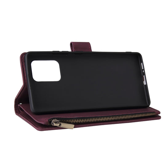 Galaxy S20+ leather flip cover showing interior card slot compartments and design