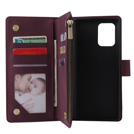 Galaxy S10 Lite horizontal flip case displaying holder stand functionality closed