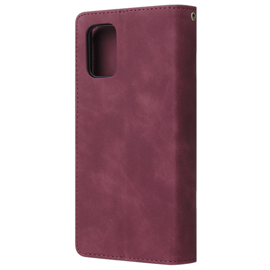 Galaxy A71 case opened to display photo frame and multiple card pockets