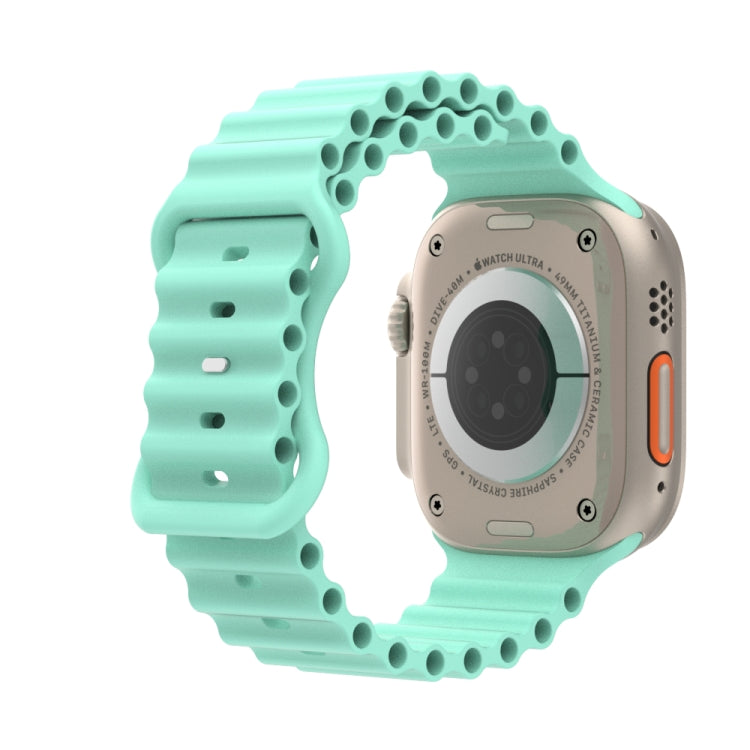 Ocean Style Silicone Watch Band, For Apple Watch Ultra 49mm / Series 8&7 45mm / SE 2&6&SE&5&4 44mm / 3&2&1 42mm