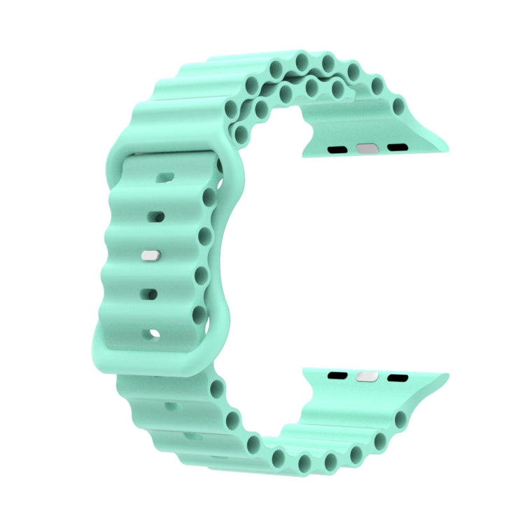 Ocean Style Silicone Watch Band, For Apple Watch Ultra 49mm / Series 8&7 45mm / SE 2&6&SE&5&4 44mm / 3&2&1 42mm
