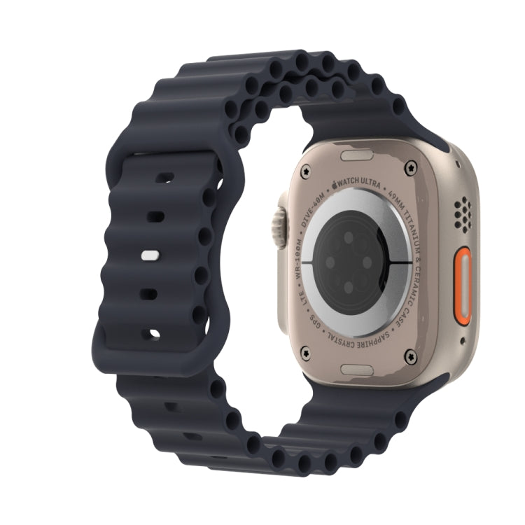 Ocean Style Silicone Watch Band, For Apple Watch Series 8&7 41mm / SE 2&6&SE&5&4 40mm / 3&2&1 38mm