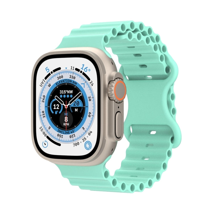 Ocean Style Silicone Watch Band, For Apple Watch Series 8&7 41mm / SE 2&6&SE&5&4 40mm / 3&2&1 38mm