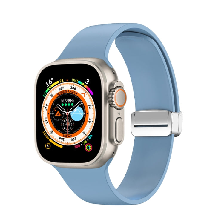 Folding Buckle Silicone Watch Band, For Apple Watch Ultra 49mm