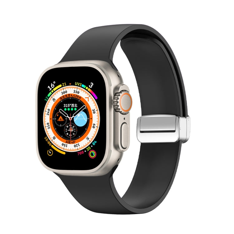 Folding Buckle Silicone Watch Band, For Apple Watch Ultra 49mm