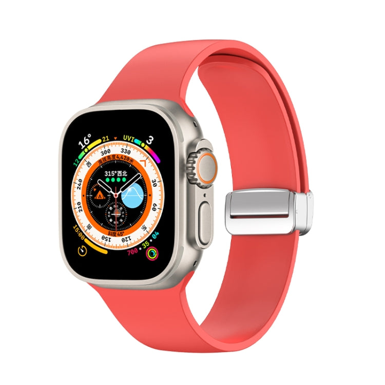 Folding Buckle Silicone Watch Band, For Apple Watch Ultra 49mm