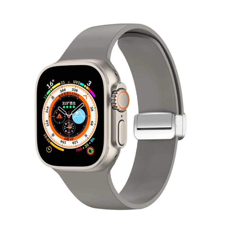 Folding Buckle Silicone Watch Band, For Apple Watch Ultra 49mm