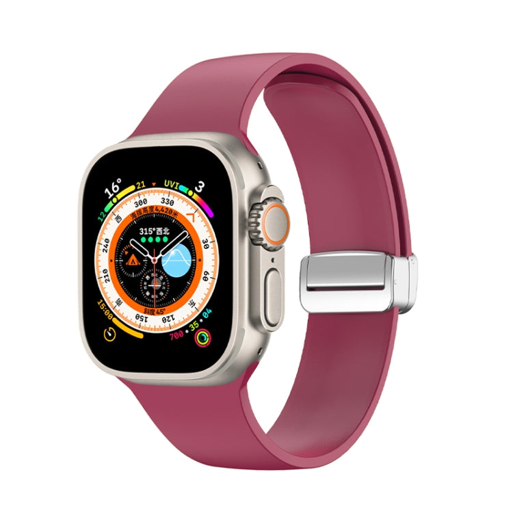 Folding Buckle Silicone Watch Band, For Apple Watch Ultra 49mm