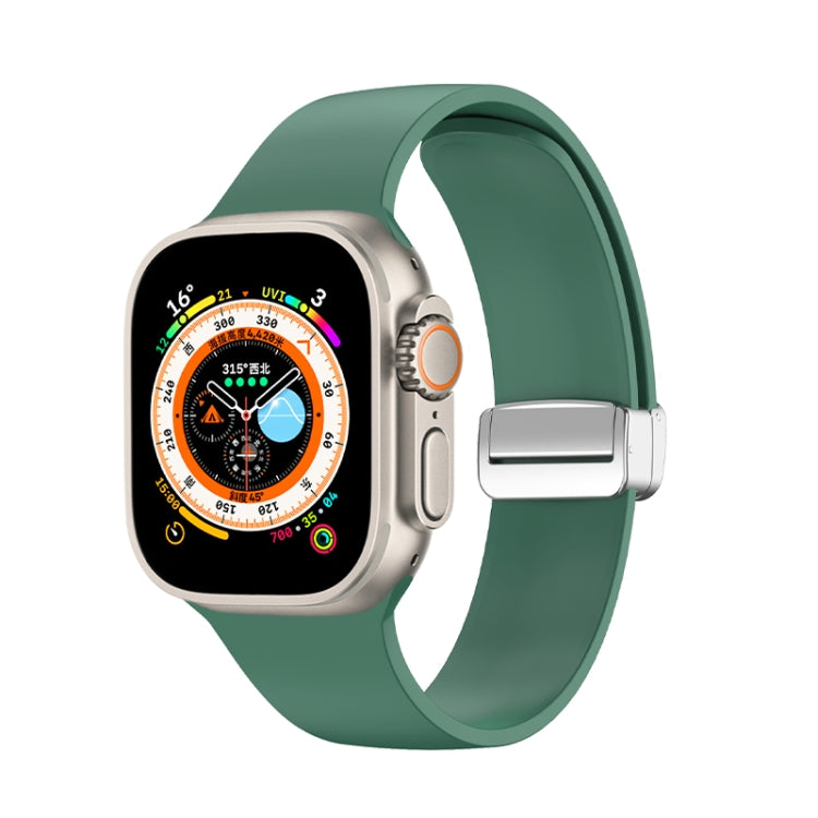 Folding Buckle Silicone Watch Band, For Apple Watch Ultra 49mm