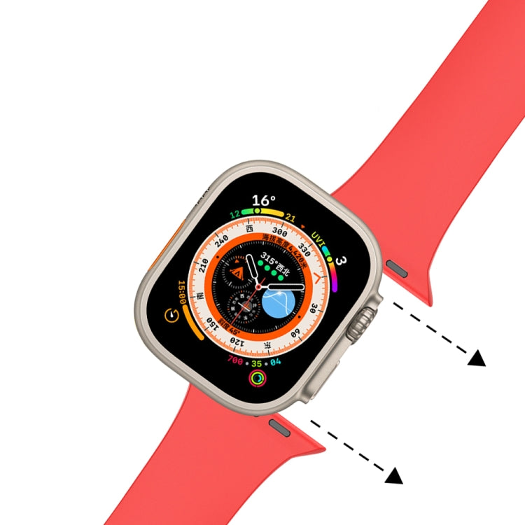 Folding Buckle Silicone Watch Band, For Apple Watch Ultra 49mm