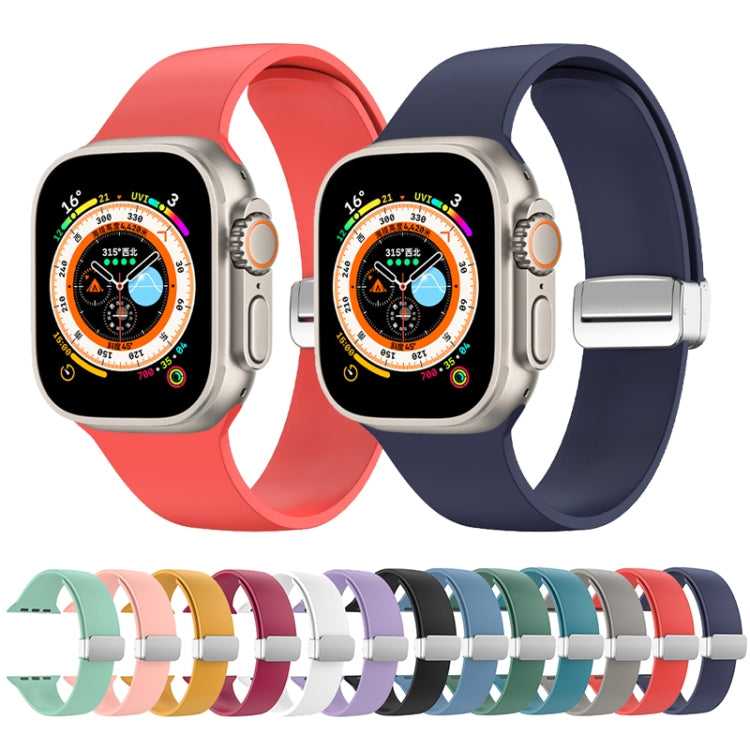Folding Buckle Silicone Watch Band, For Apple Watch Ultra 49mm