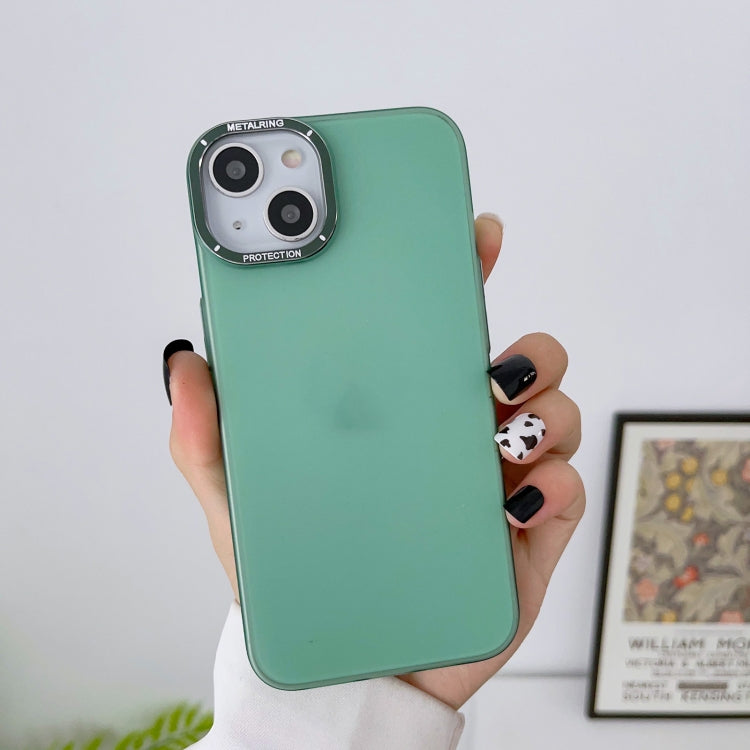 Frosted Metal Lens Frame PC Phone Case, For iPhone 13