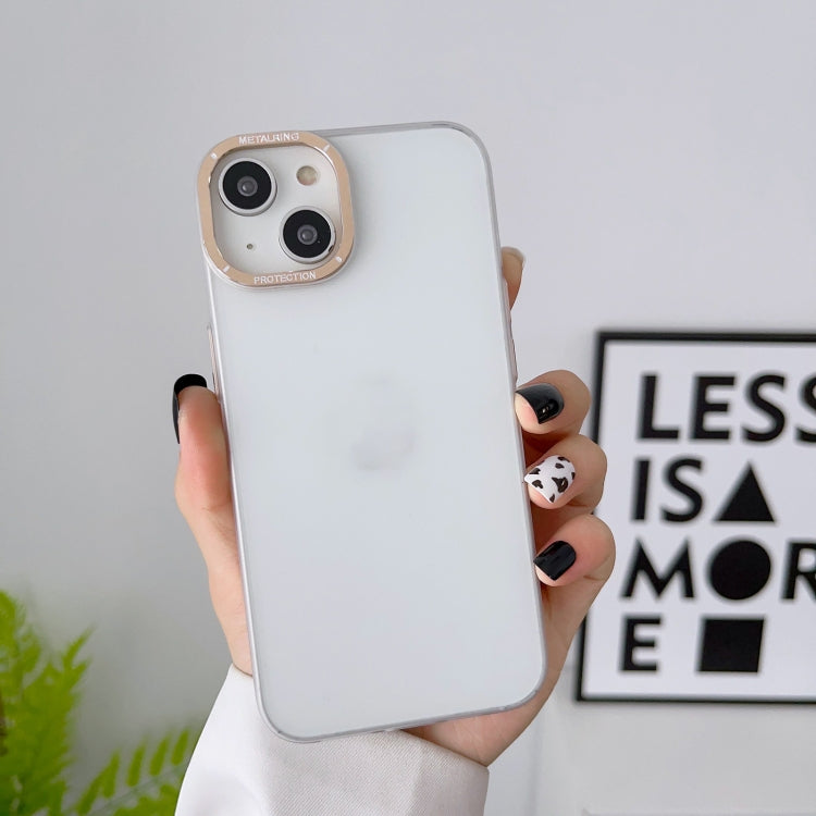 Frosted Metal Lens Frame PC Phone Case, For iPhone 13
