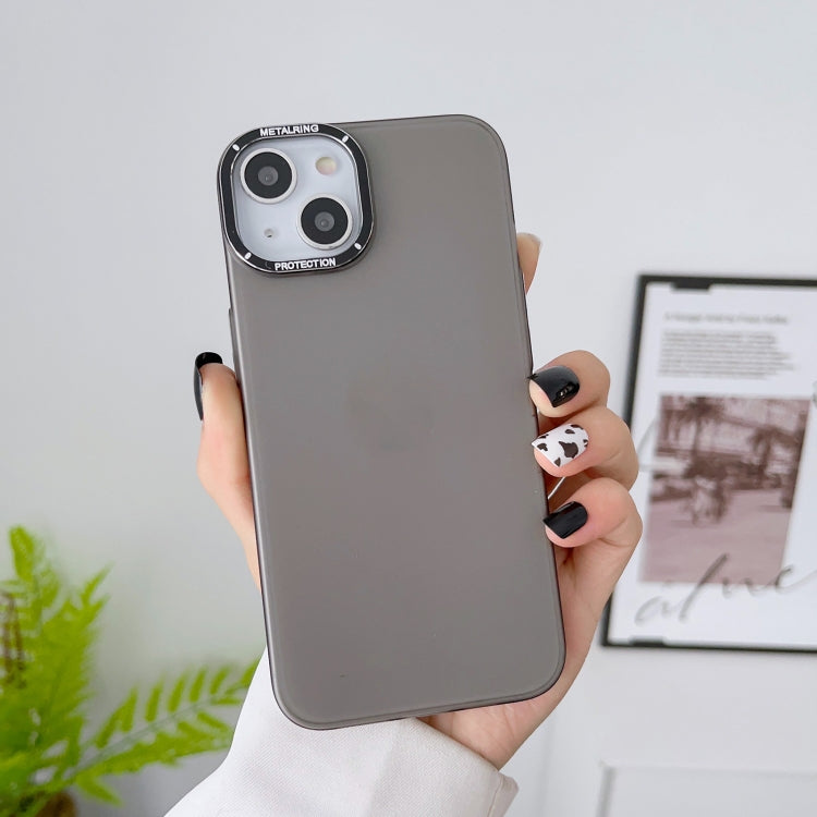 Frosted Metal Lens Frame PC Phone Case, For iPhone 13