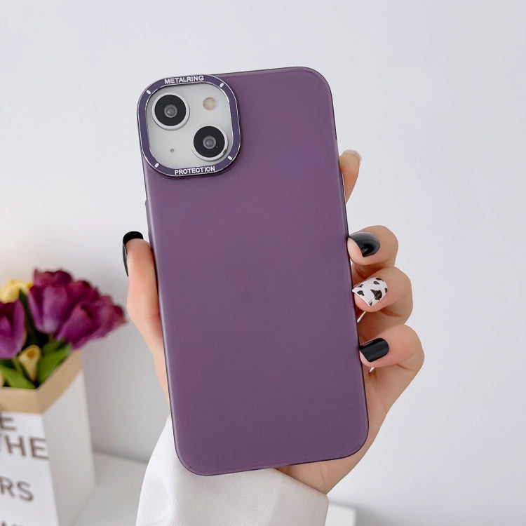 Frosted Metal Lens Frame PC Phone Case, For iPhone 13