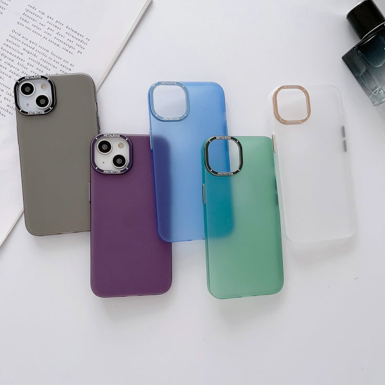 Frosted Metal Lens Frame PC Phone Case, For iPhone 13
