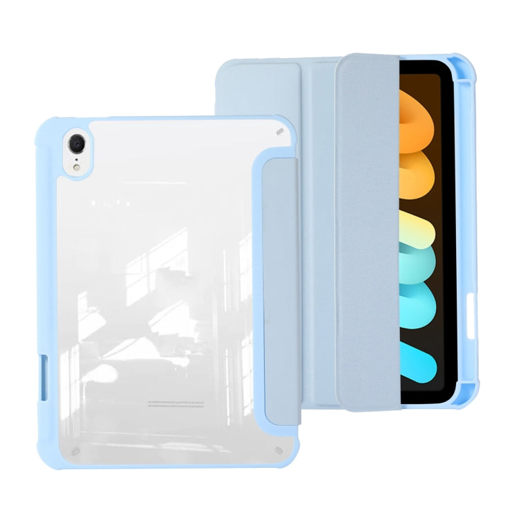 Étui en cuir acrylique pliable en 3 parties pour iPad 10e génération 10.9 (2022)