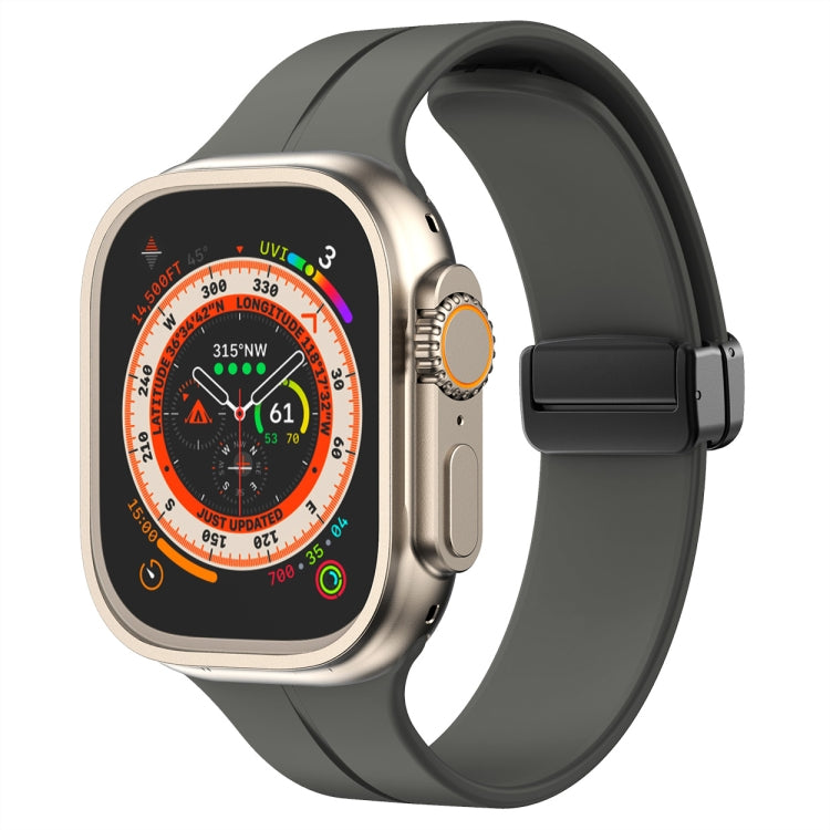 Solid Color Silicone Watch Band, For Apple Watch Ultra 49mm / Series 8&7 45mm / SE 2&6&SE&5&4 44mm