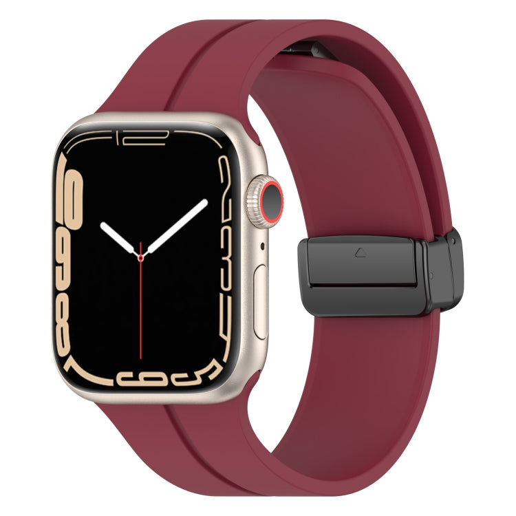 Solid Color Silicone Watch Band, For Apple Watch Ultra 49mm / Series 8&7 45mm / SE 2&6&SE&5&4 44mm