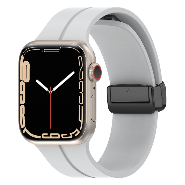 Solid Color Silicone Watch Band, For Apple Watch Ultra 49mm / Series 8&7 45mm / SE 2&6&SE&5&4 44mm