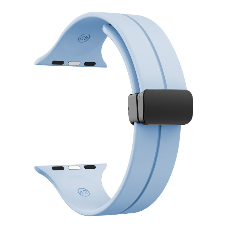 Solid Color Silicone Watch Band, For Apple Watch Ultra 49mm / Series 8&7 45mm / SE 2&6&SE&5&4 44mm