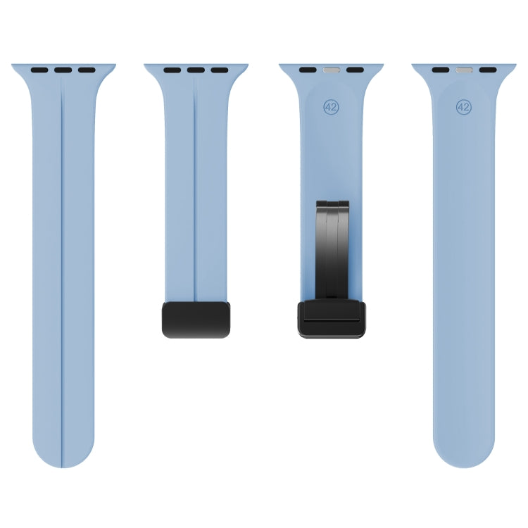 Solid Color Silicone Watch Band, For Apple Watch Ultra 49mm / Series 8&7 45mm / SE 2&6&SE&5&4 44mm