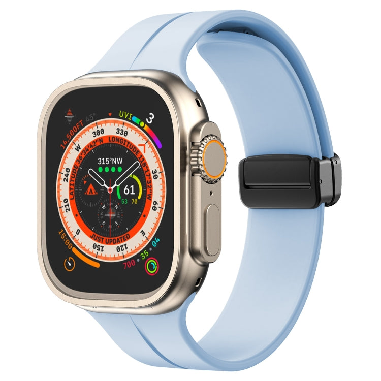 Solid Color Silicone Watch Band, For Apple Watch Ultra 49mm / Series 8&7 45mm / SE 2&6&SE&5&4 44mm