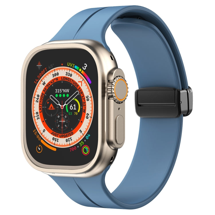 Solid Color Silicone Watch Band, For Apple Watch Ultra 49mm / Series 8&7 45mm / SE 2&6&SE&5&4 44mm