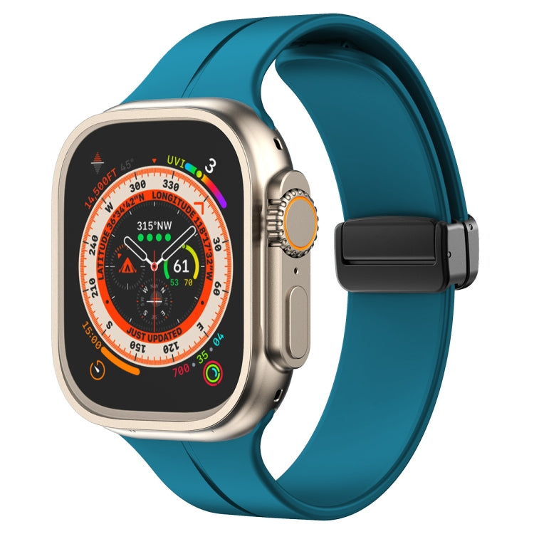 Solid Color Silicone Watch Band, For Apple Watch Ultra 49mm / Series 8&7 45mm / SE 2&6&SE&5&4 44mm
