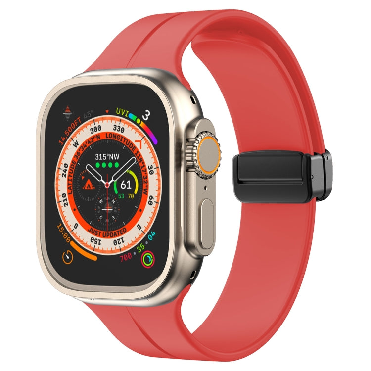 Solid Color Silicone Watch Band, For Apple Watch Ultra 49mm / Series 8&7 45mm / SE 2&6&SE&5&4 44mm