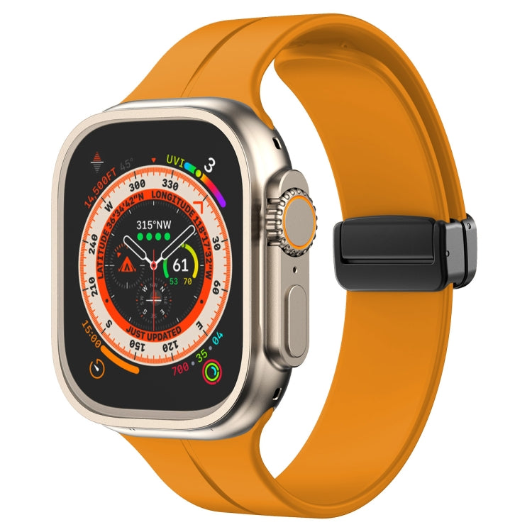 Solid Color Silicone Watch Band, For Apple Watch Ultra 49mm / Series 8&7 45mm / SE 2&6&SE&5&4 44mm