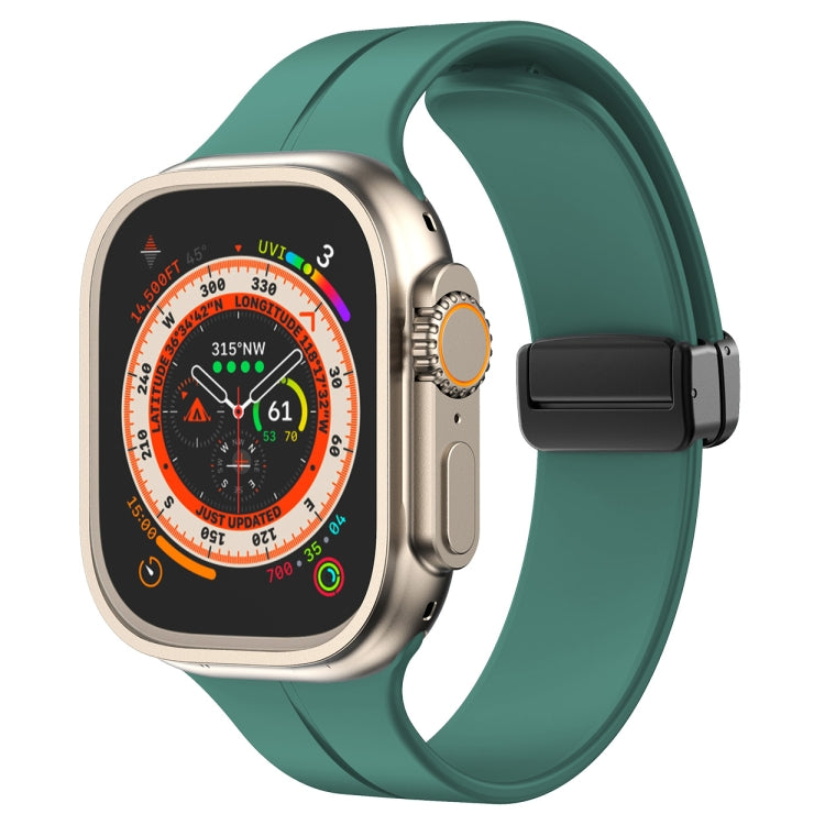 Solid Color Silicone Watch Band, For Apple Watch Ultra 49mm / Series 8&7 45mm / SE 2&6&SE&5&4 44mm