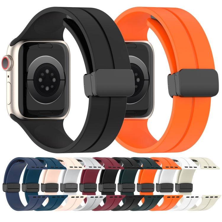 Solid Color Silicone Watch Band, For Apple Watch Ultra 49mm / Series 8&7 45mm / SE 2&6&SE&5&4 44mm