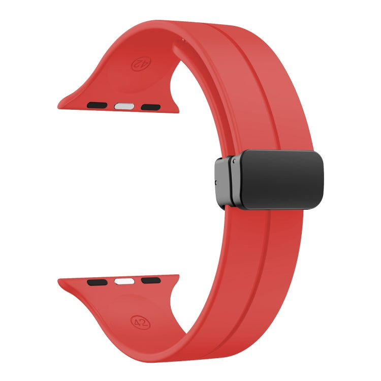 Solid Color Silicone Watch Band, For Apple Watch Ultra 49mm / Series 8&7 45mm / SE 2&6&SE&5&4 44mm