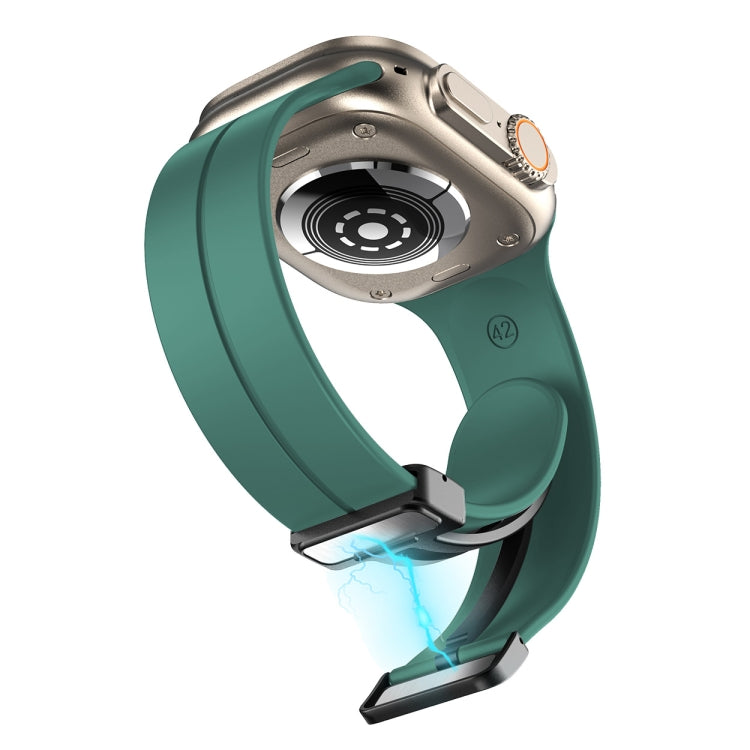 Solid Color Silicone Watch Band, For Apple Watch Series 8&7 41mm / SE 2&6&SE&5&4 40mm / 3&2&1 38mm