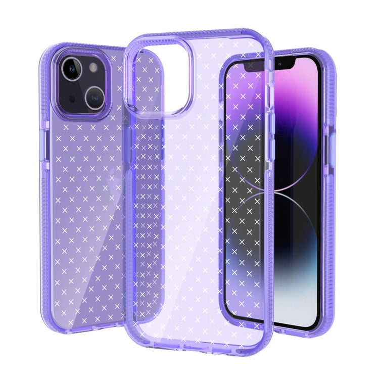 Grid Pattern Transparent TPU Phone Case