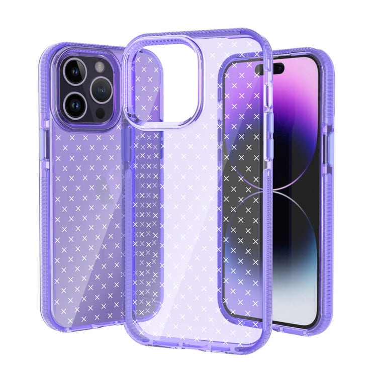 Grid Pattern Transparent TPU Phone Case
