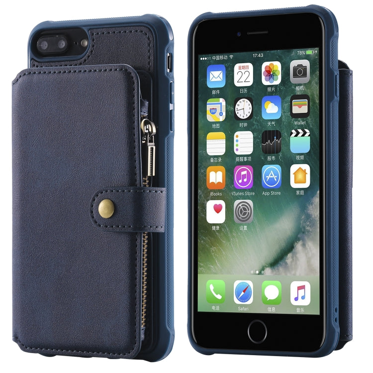 Zipper Shockproof Protective Case with Card Slots & Bracket & Photo Holder & Wallet Function, For iPhone 7 Plus / 8 Plus, For iPhone 6, For iPhone XR, For iPhone XS Max