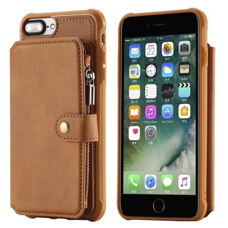 Zipper Shockproof Protective Case with Card Slots & Bracket & Photo Holder & Wallet Function, For iPhone 7 Plus / 8 Plus, For iPhone 6, For iPhone XR, For iPhone XS Max