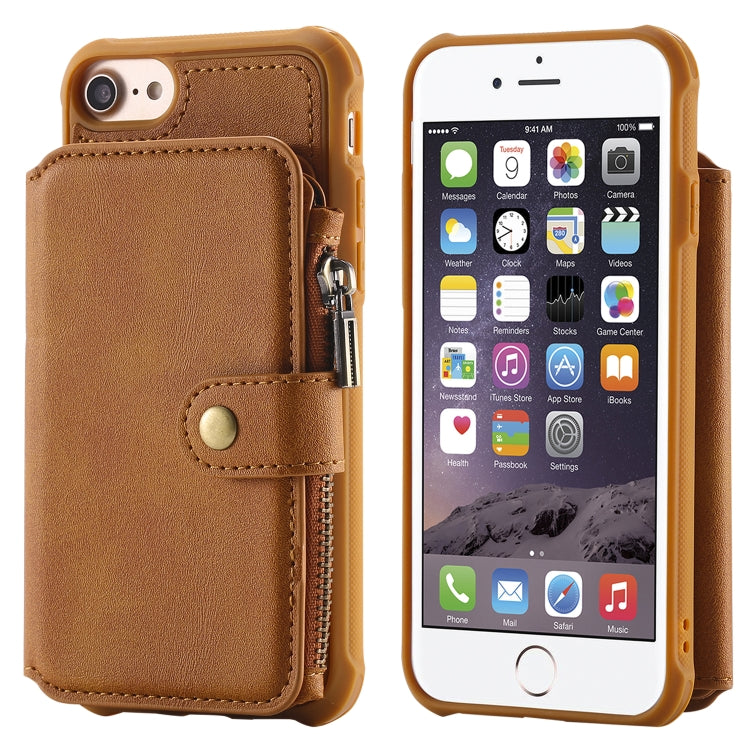 Zipper Shockproof Protective Case with Card Slots & Bracket & Photo Holder & Wallet Function, For iPhone 7 Plus / 8 Plus, For iPhone 6, For iPhone XR, For iPhone XS Max