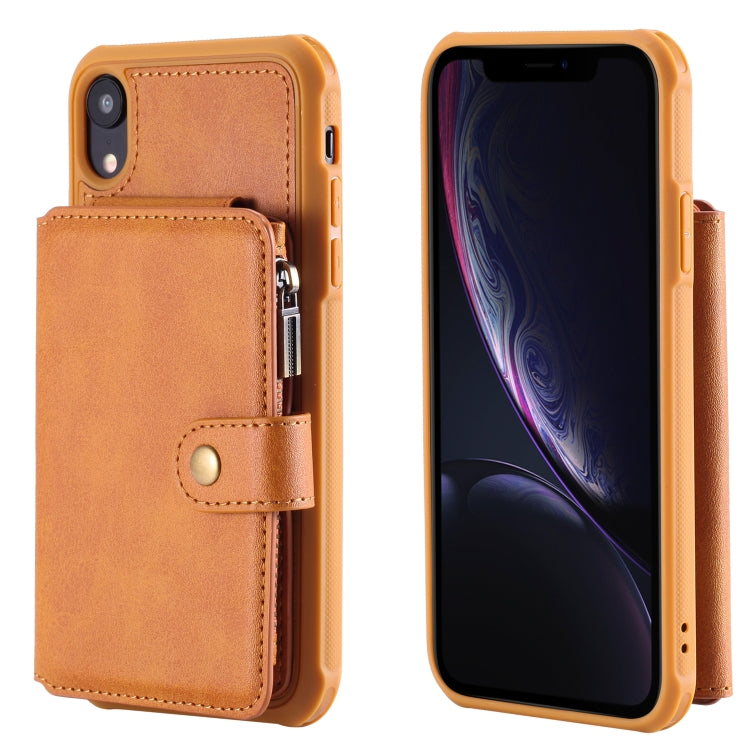 Zipper Shockproof Protective Case with Card Slots & Bracket & Photo Holder & Wallet Function, For iPhone 7 Plus / 8 Plus, For iPhone 6, For iPhone XR, For iPhone XS Max