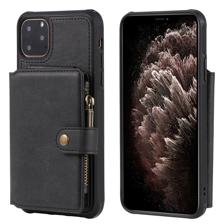Zipper Shockproof Protective Case with Card Slots & Bracket & Photo Holder & Wallet Function, For iPhone 11 Pro Max, For iPhone 11 Pro, For Galaxy Note 10, For Galaxy Note 10 Plus, For Galaxy Note 8