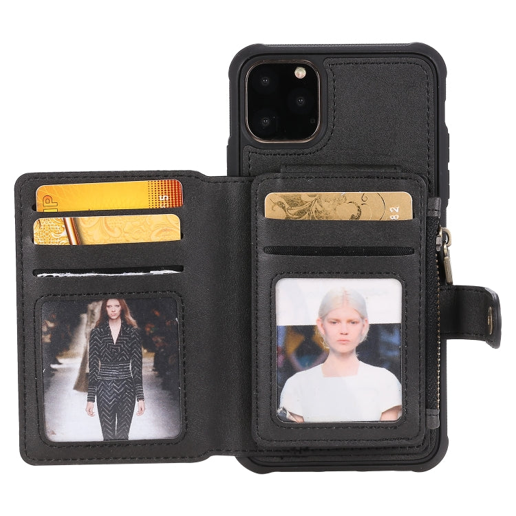 Zipper Shockproof Protective Case with Card Slots & Bracket & Photo Holder & Wallet Function, For iPhone 11 Pro Max, For iPhone 11 Pro, For Galaxy Note 10, For Galaxy Note 10 Plus, For Galaxy Note 8