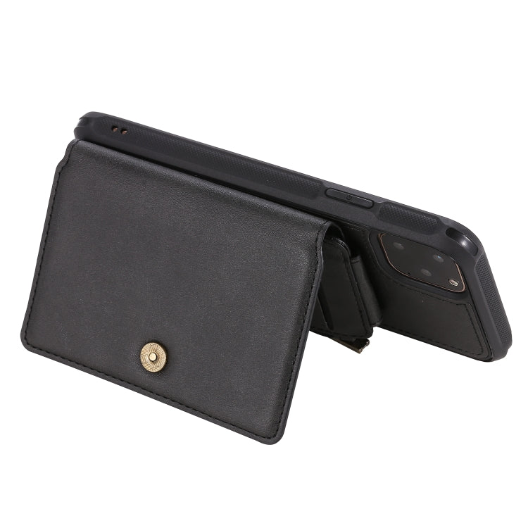 Zipper Shockproof Protective Case with Card Slots & Bracket & Photo Holder & Wallet Function, For iPhone 11 Pro Max, For iPhone 11 Pro, For Galaxy Note 10, For Galaxy Note 10 Plus, For Galaxy Note 8