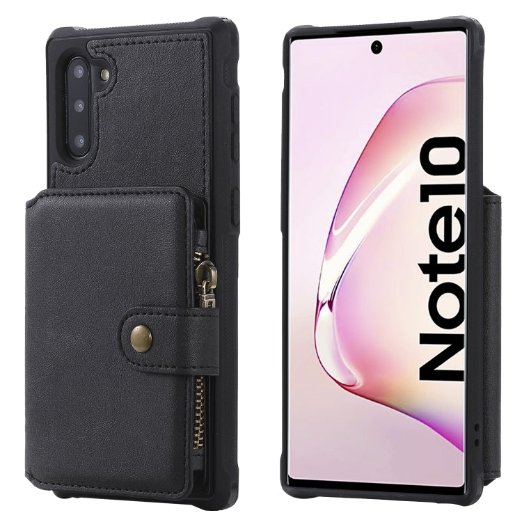 Zipper Shockproof Protective Case with Card Slots & Bracket & Photo Holder & Wallet Function, For iPhone 11 Pro Max, For iPhone 11 Pro, For Galaxy Note 10, For Galaxy Note 10 Plus, For Galaxy Note 8